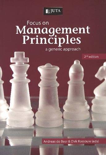 9780702186738: Focus on Management Principles: A Generic Approach