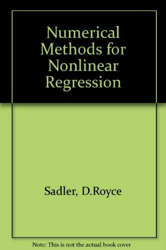 Numerical methods for nonlinear regression.