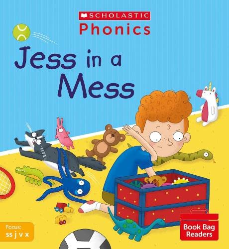 Beispielbild fr Scholastic Phonics for Little Wandle: Jess in a Mess (Set 3). Decodable phonic reader for Ages 4-6. Letters and Sounds Revised - Phase 2 (Phonics Book Bag Readers) zum Verkauf von WorldofBooks