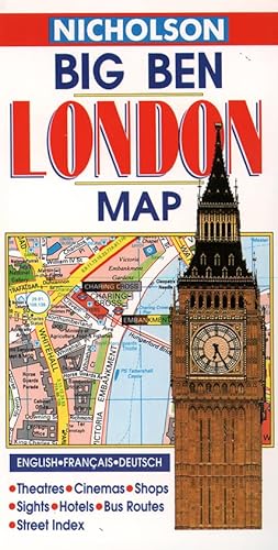 Stock image for Big Ben London Map: 5.13 inches: 1 mile (Collins London Maps and Atlases) for sale by Goldstone Books