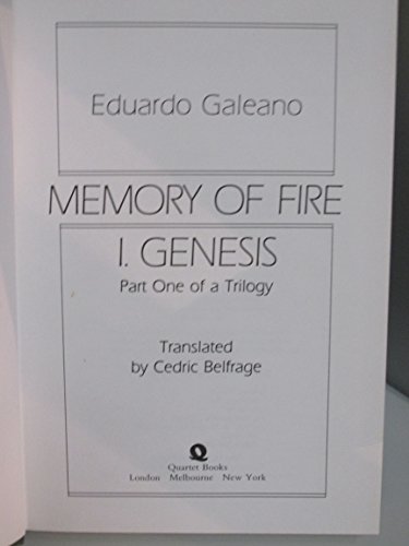 Beispielbild fr Genesis (Memory of Fire) zum Verkauf von Heisenbooks