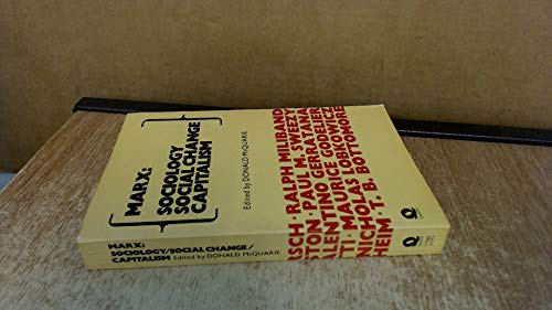 Stock image for Marx : Sociology, Social Change, Capitalism for sale by Better World Books: West