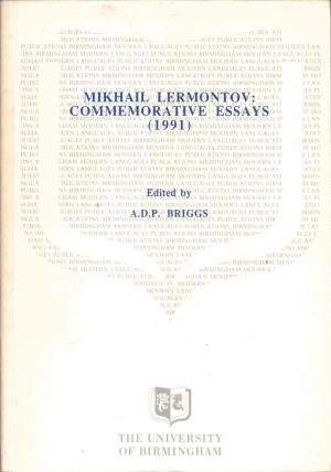 Beispielbild fr Mikhail Lermontov: Commemorative Essays (1991) zum Verkauf von Anybook.com