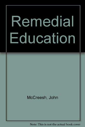 Stock image for Remedial Education: Objectives and Techniques for sale by PsychoBabel & Skoob Books