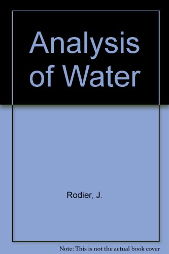 9780706512557: Analysis of Water