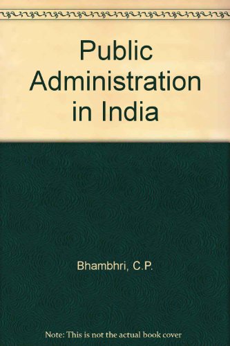 9780706902693: Public Administration in India
