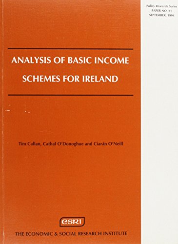 Imagen de archivo de Analysis of Basic Income Schemes for Ireland (Policy research) a la venta por Kennys Bookstore