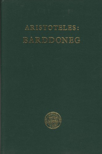 Imagen de archivo de ARISTOTLES: BARDDONEG. a la venta por Siop y Morfa BA