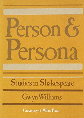 Person & Persona - Studies in Shakespeare