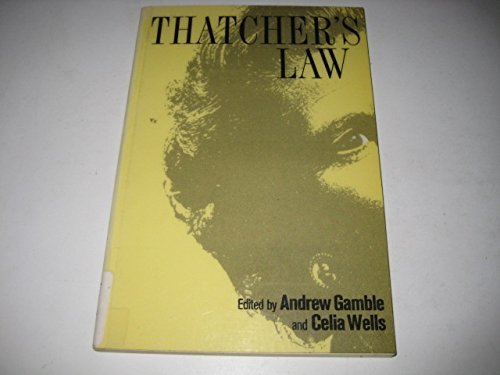 Imagen de archivo de Thatcher's Law a la venta por Anybook.com