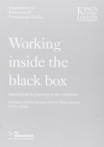 9780708713792: WORKING INSIDE THE BLACK BOX: Assessment for Learning in the Classroom