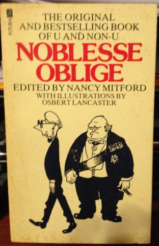 Stock image for Noblesse Oblige for sale by Front Cover Books
