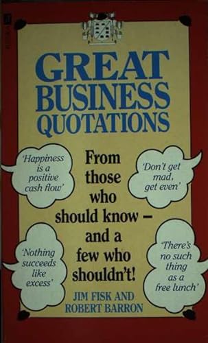 Beispielbild fr Great Business Quotations zum Verkauf von AwesomeBooks