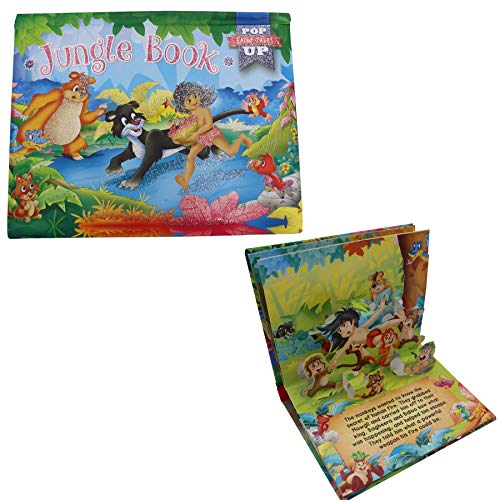 Stock image for Fairy Tale Pop Up Story Book - Padded Glittery Cover - Jungle Book for sale by WorldofBooks