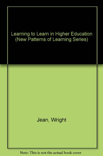 9780709927334: Learning to Learn in Higher Education (New Patterns of Learning Series)