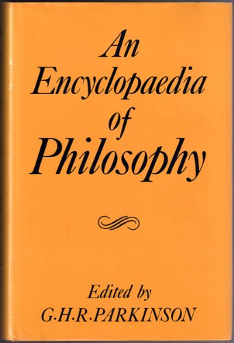 Beispielbild fr Encyclopedia of Philosophy zum Verkauf von GF Books, Inc.