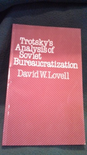 Stock image for Trotsky's Analysis of Soviet Bureaucratization for sale by Kirklee Books