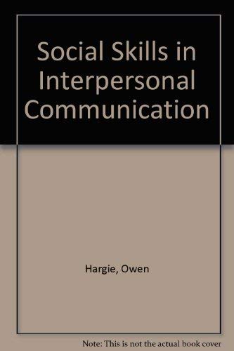 Imagen de archivo de Social Skills in Interpersonal Communication a la venta por AwesomeBooks
