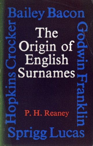 Beispielbild fr Origin of English Surnames zum Verkauf von WorldofBooks