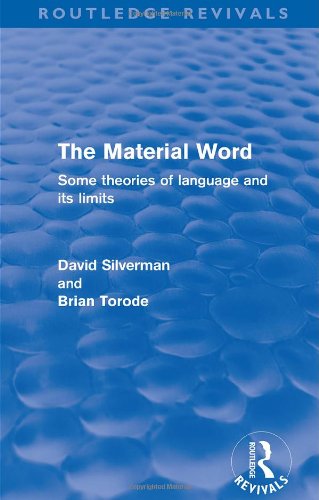 Beispielbild fr The material Word . Some theories of language and its limits. zum Verkauf von Ganymed - Wissenschaftliches Antiquariat
