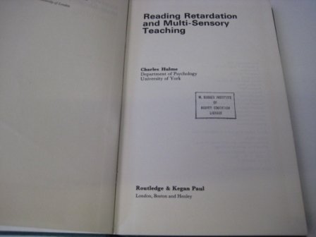 9780710007612: Reading Retardation and Multisensory Teaching (International Library of Psychology)