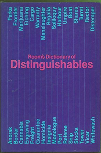 9780710007759: Dictionary of Distinguishables