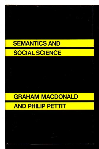 9780710007834: Semantics and Social Science