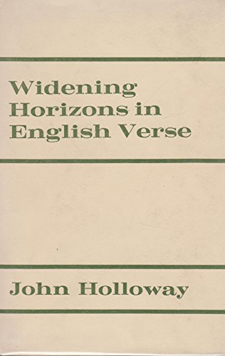 9780710015501: Widening Horizons in English Verse