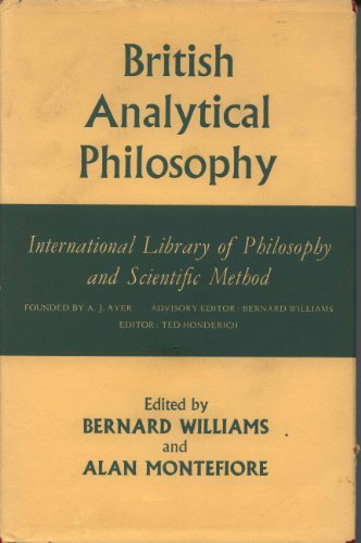 Beispielbild fr British Analytical Philosophy (International Library of Philosophy) zum Verkauf von ThriftBooks-Atlanta