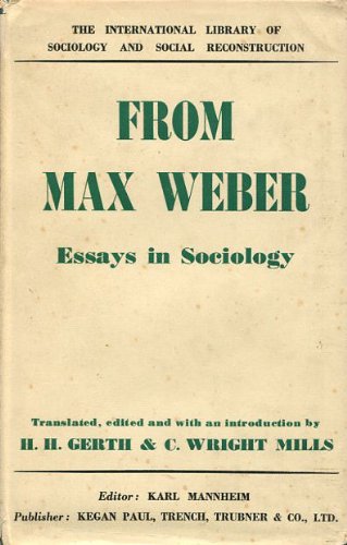 Stock image for From Max Weber: Essays in Sociology for sale by Anybook.com