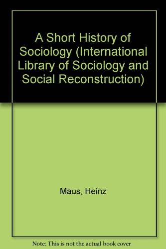 9780710034182: A Short History Of Sociology