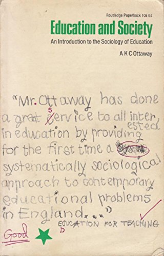 Imagen de archivo de Education and Society: An Introduction to the Sociology of Education a la venta por PsychoBabel & Skoob Books