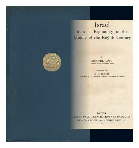 Imagen de archivo de Israel, from its beginnings to the middle of the eighth century a la venta por Better World Books Ltd