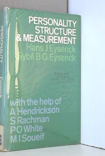 Personality structure and measurement (9780710060488) by Hans JÃ¼rgen Eysenck; Sybil B.G. Eysenck