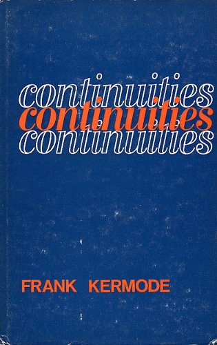 Imagen de archivo de Continuities a la venta por Dunaway Books