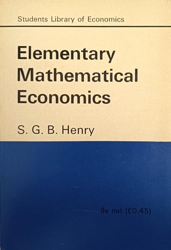 Elementary Mathematical Economics