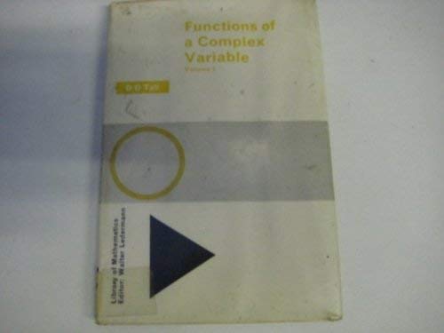 9780710068507: Functions of a Complex Variable: v. 1 (Library of Mathematics)