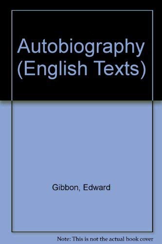 9780710069238: Autobiography (English Texts S.)