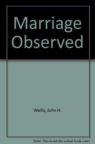 9780710069337: Marriage Observed