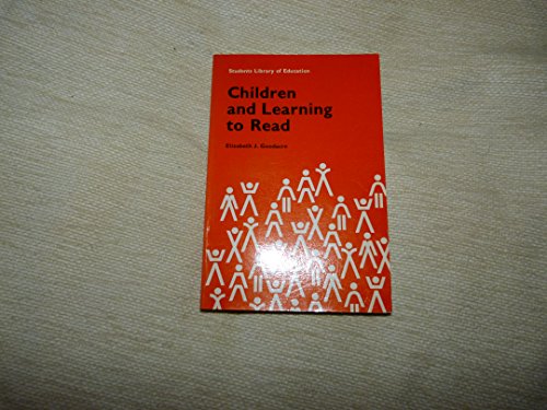 Beispielbild fr CHILDREN AND LEARNING TO READ. zum Verkauf von Cambridge Rare Books