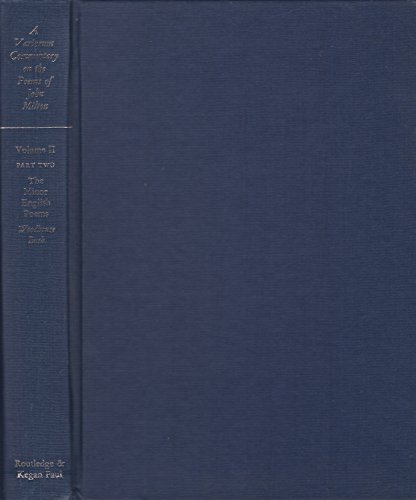 Stock image for A Variorum Commentary on the Poems of John Milton for sale by Better World Books Ltd