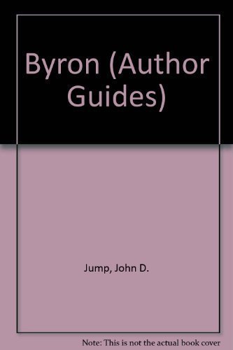 Stock image for Byron, (Routledge author guides) for sale by Wonder Book