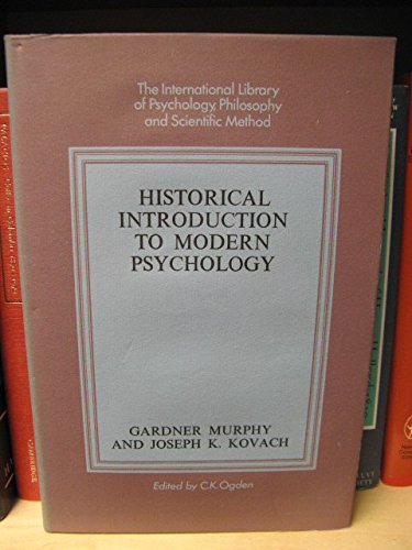 9780710073716: Historical Introduction to Modern Psychology