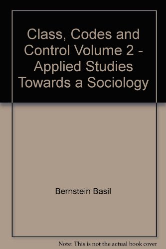 9780710073969: Class, Codes and Control, Vol. 2: Applied Studies Towards a Sociology of Language: v.2