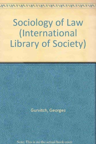 Beispielbild fr Sociology of Law zum Verkauf von Better World Books