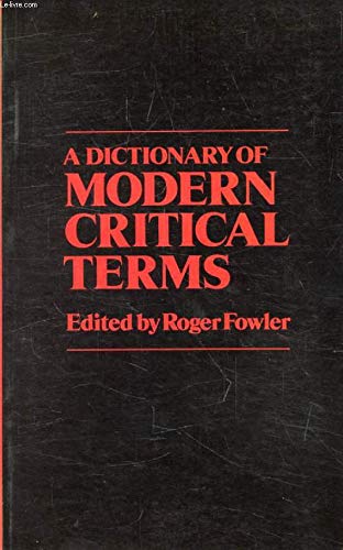 Beispielbild fr Dictionary of Modern Critical Terms zum Verkauf von Priceless Books