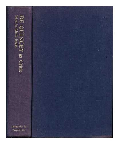 Beispielbild fr De Quincey as critic (The Routledge critics series) zum Verkauf von HPB-Red