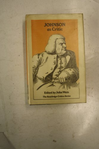 Imagen de archivo de Johnson as Critic a la venta por Row By Row Bookshop