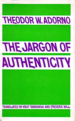 Stock image for Jargon of Authenticity for sale by Ystwyth Books