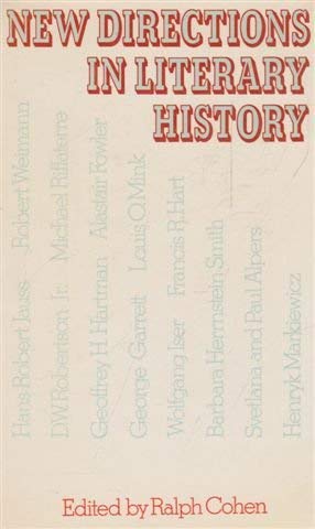 Beispielbild fr New Directions in Literary History zum Verkauf von Kennys Bookshop and Art Galleries Ltd.